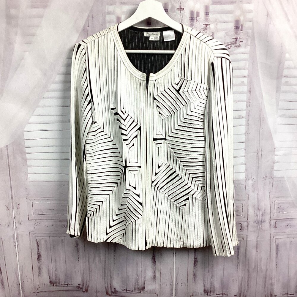 Vintage Obstinee Geometric Moto Jacket 10
